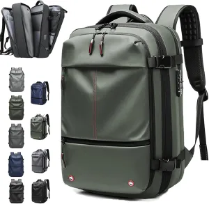 Spacevac Pro Backpack, Space Vac Bags, Spacevac Travel Vacuum Backpacks, 60l Expandable Backpack with Vacuum Compression, Water Resistant, Anti Theft (Classic-Green)