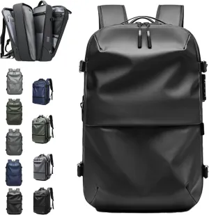 Spacevac Pro Backpack, Space Vac Bags, Spacevac Travel Vacuum Backpacks, 60l Expandable Backpack with Vacuum Compression, Water Resistant, Anti Theft (Prestige-Black)