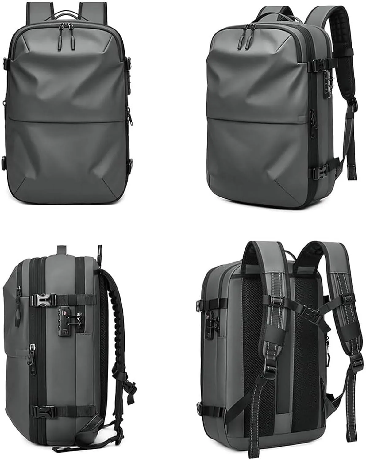 Spacevac Pro Backpack, Space Vac Pro Backpack, 60l Expandable Vacuum Compression Backpacks for Airplane Carry on Size (Blue-A)