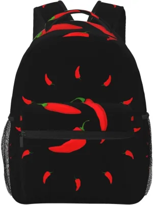 Spicy Red Chilli Peppers Backpacks 15 Inch Laptop Backpack Multipurpose Double Shoulder Bag For Men Women Gifts