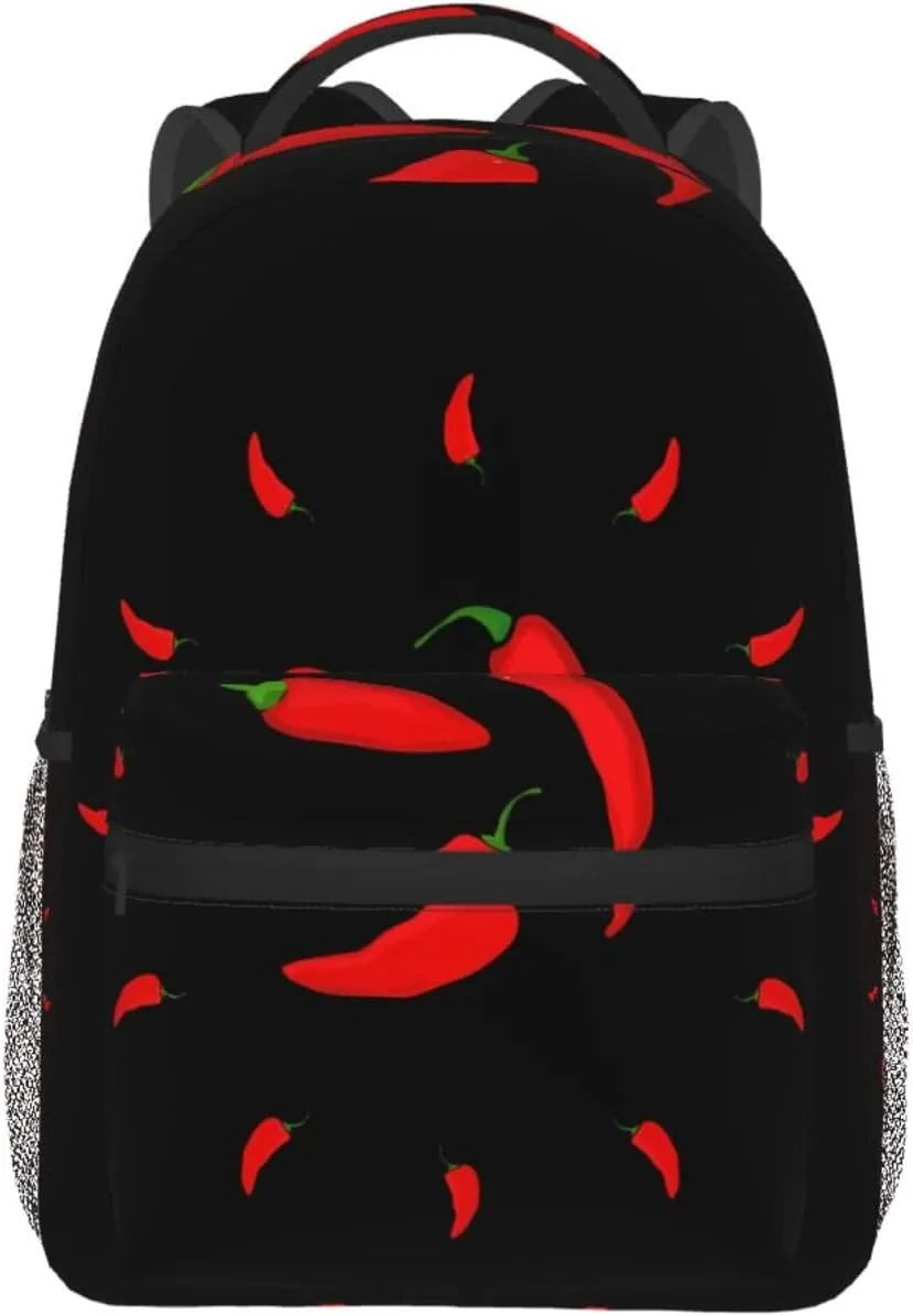 Spicy Red Chilli Peppers Backpacks 15 Inch Laptop Backpack Multipurpose Double Shoulder Bag For Men Women Gifts