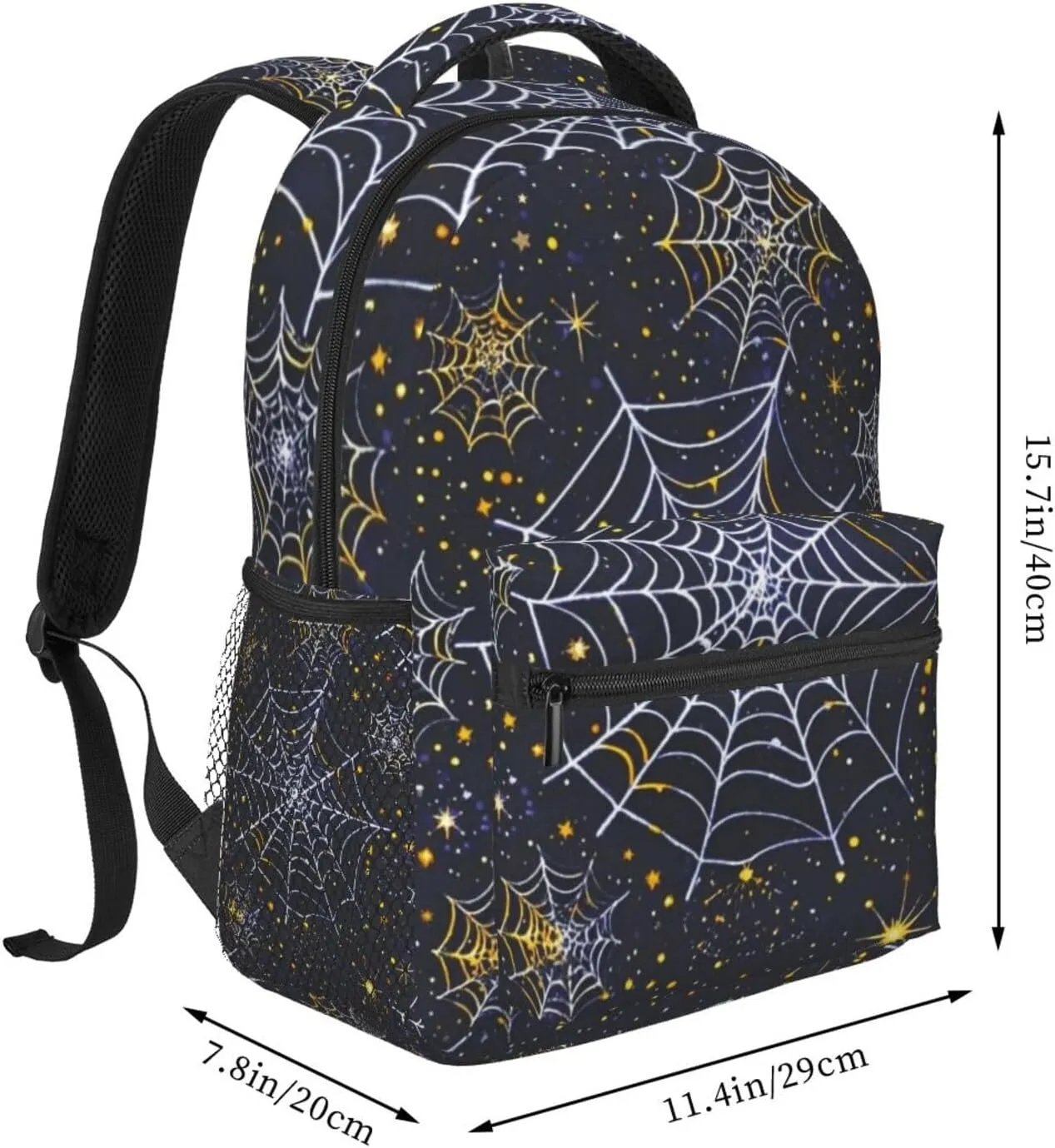 Spider Web Starry Sky Stars Adult Backpacks 15 Inch Laptop Backpack Double Shoulder Bag for Work Travel Gifts