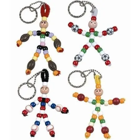 Sports People Key-Chains (48 Pack)