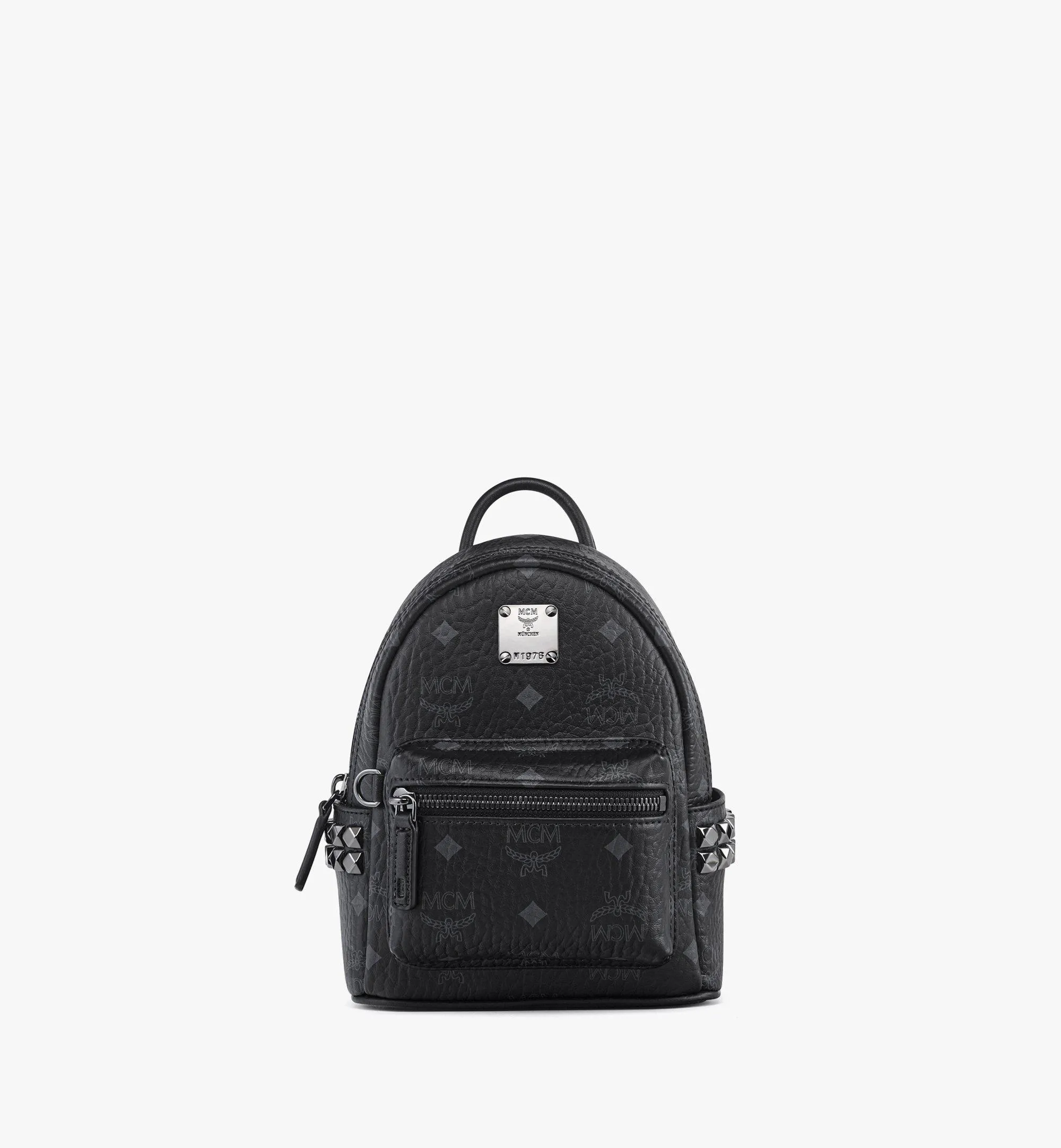 Stark Bebe Boo Side Studs Backpack In Visetos