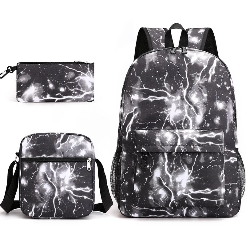 Starry Sky Three-piece Primary Ji Junior Backpacks