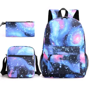 Starry Sky Three-piece Primary Ji Junior Backpacks