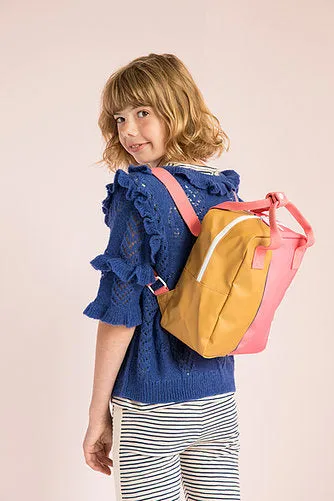 Sticky Lemon Small backpack vertical - watermelon pink | caramel fudge