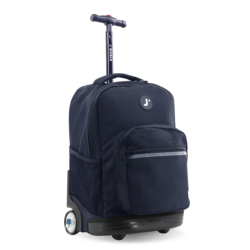 Sunrise Rolling Backpack (18 Inch) in Black