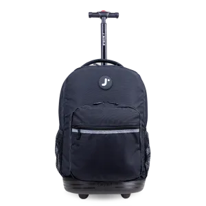 Sunrise Rolling Backpack (18 Inch) in Black