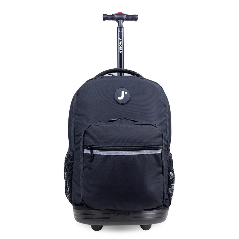 Sunrise Rolling Backpack (18 Inch) in Black