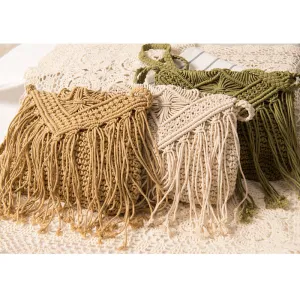 Tassel Straw Retro Cotton Thread Woven Bags