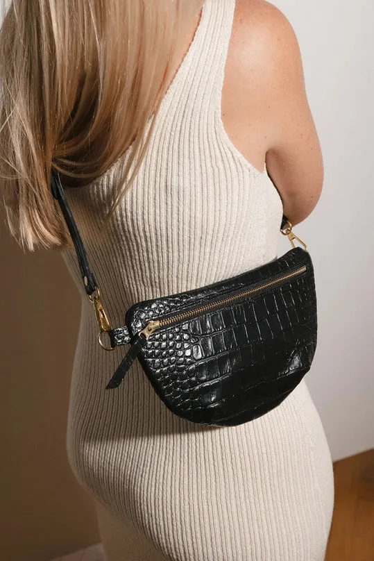 the abby alley croco sling bag