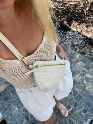 the abby alley croco sling bag