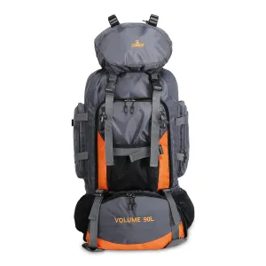 THE CLOWNFISH Summit Seeker 90L Rucksack - Water Resistant, Ergonomic | Adjustable Straps | Light Grey