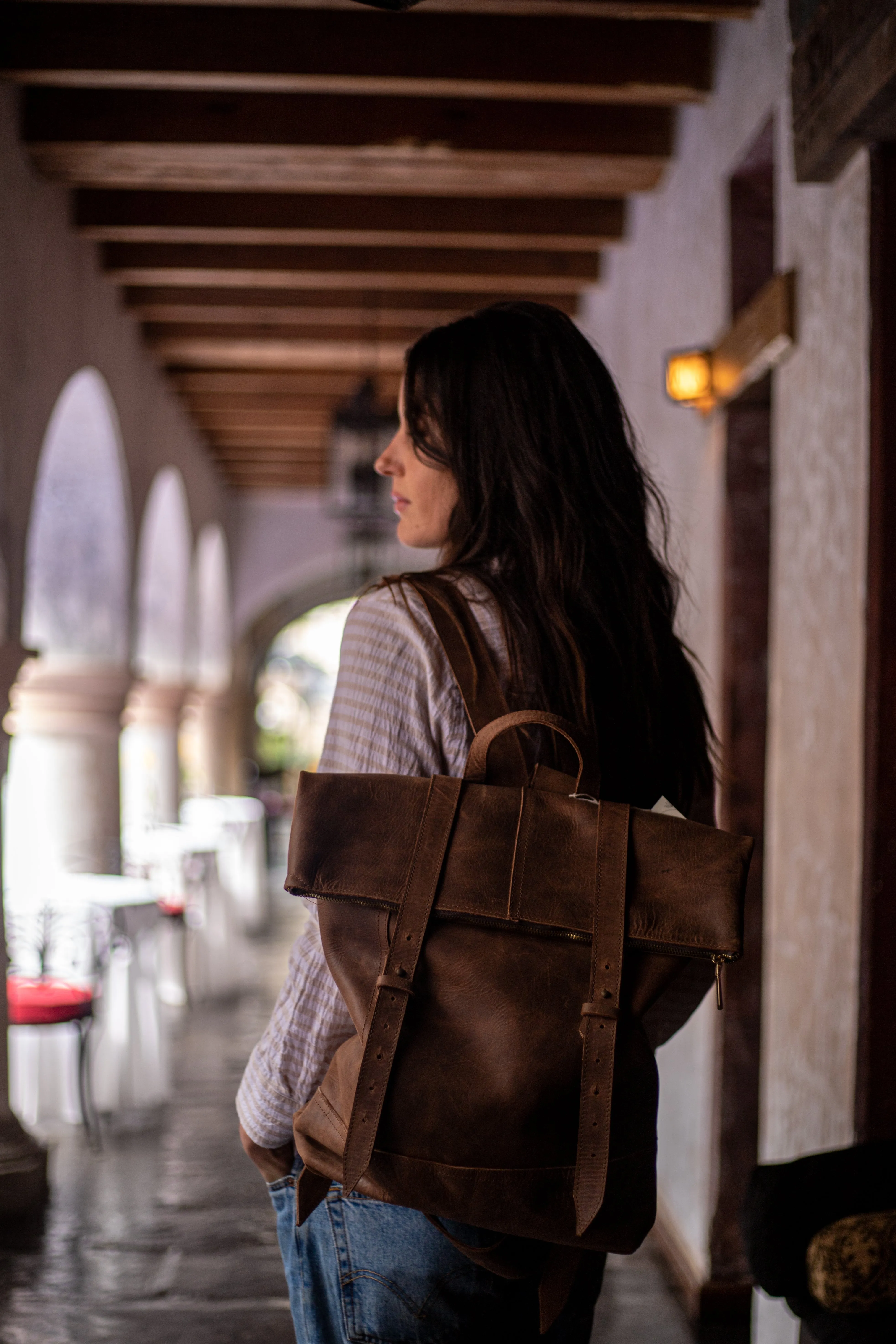The KMD Leather All-Purpose Backpack ( Crazy Xela )