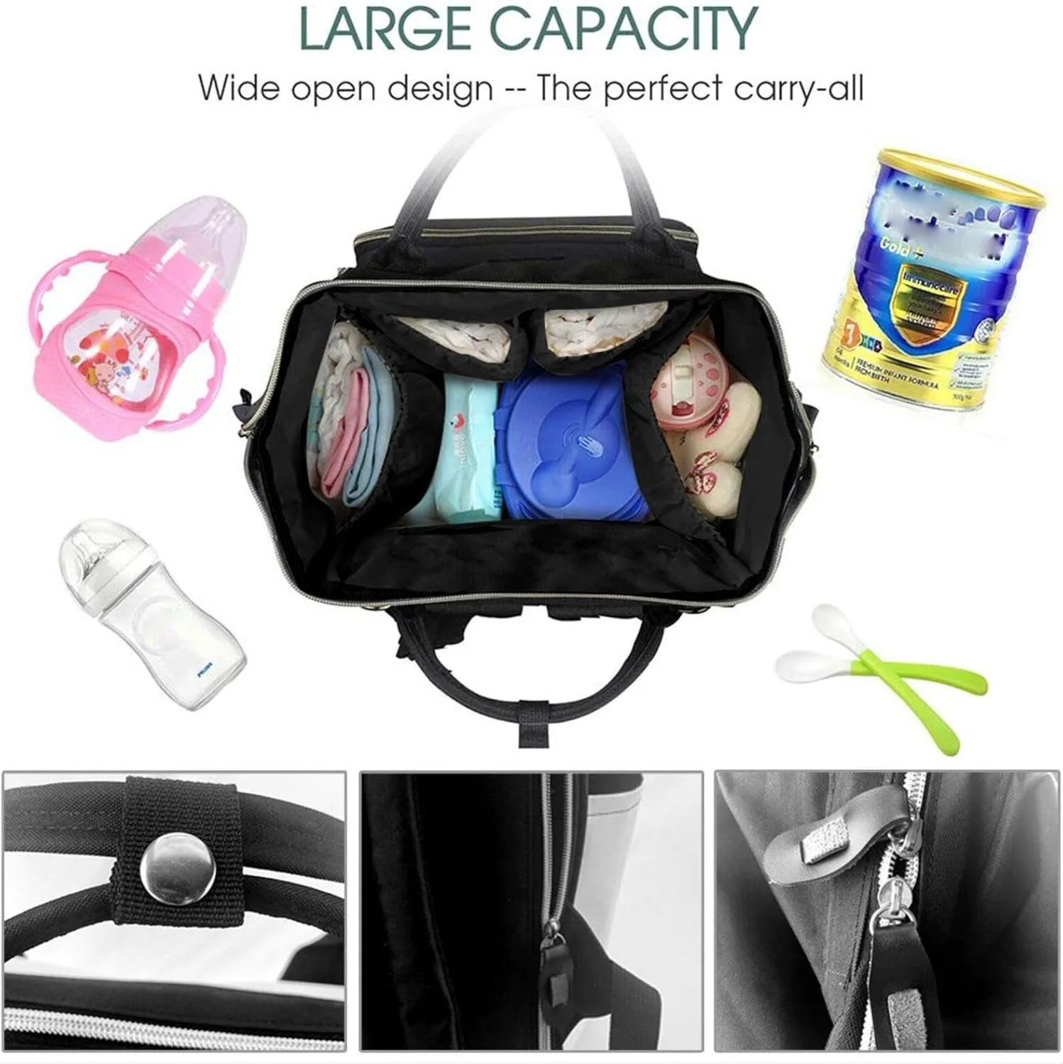 Thin Blue Line Polices Memorial Flag Large Capacity Mummy Maternity Bag Multifunctional Diaper Backpack 3D Print Travel Backpack