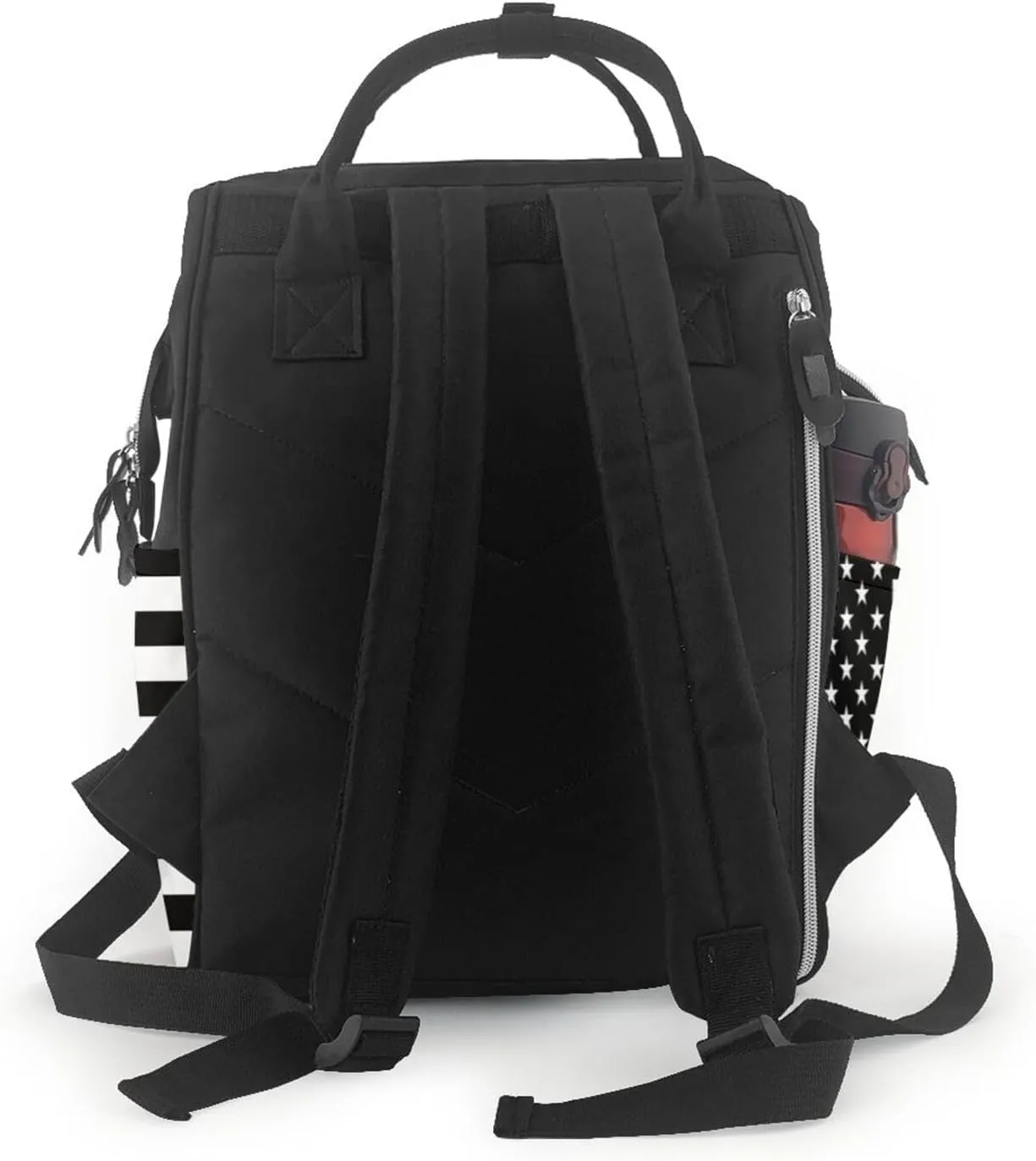 Thin Blue Line Polices Memorial Flag Large Capacity Mummy Maternity Bag Multifunctional Diaper Backpack 3D Print Travel Backpack
