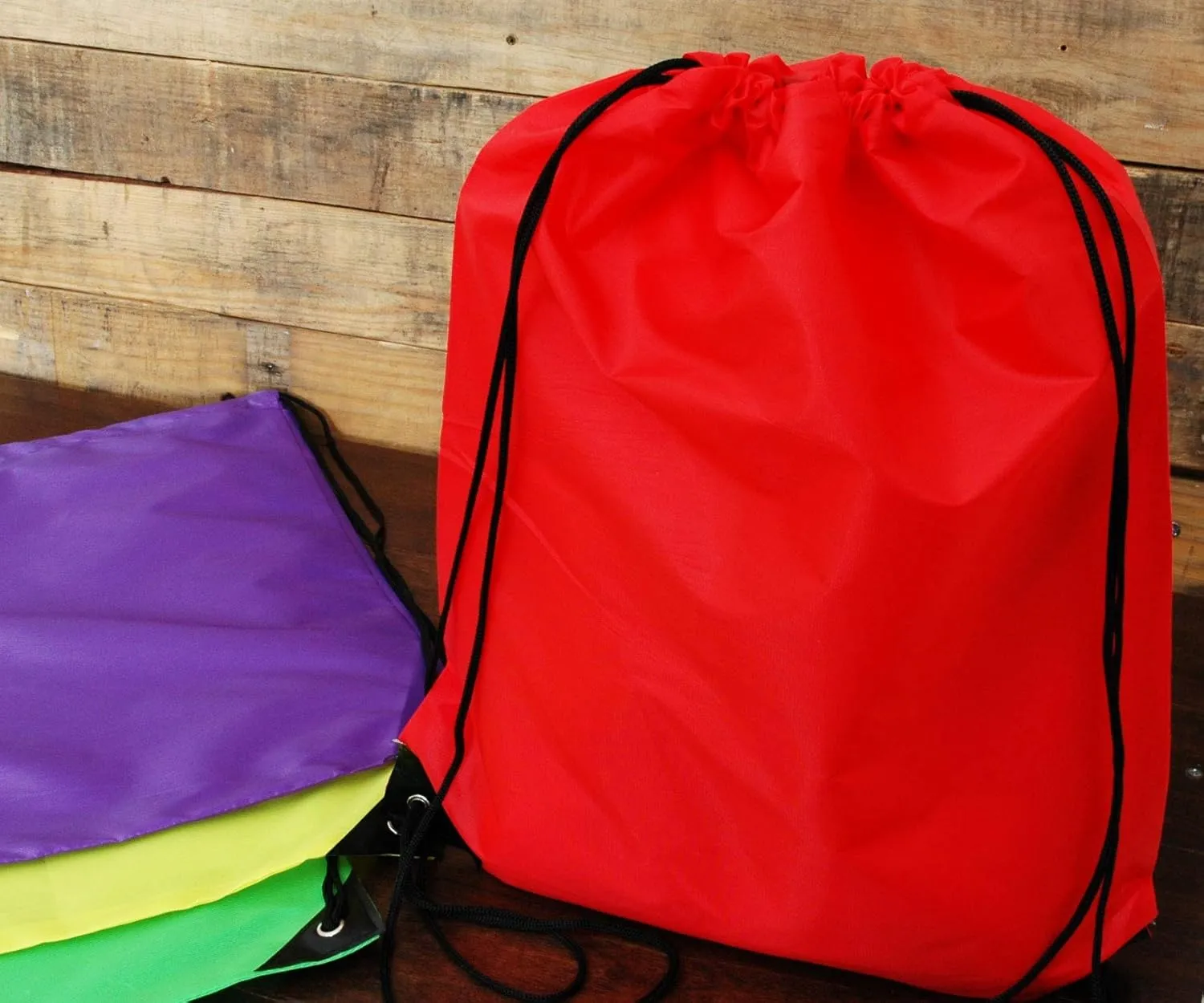 Threadart Drawstring Backpacks - Pack of 10 - Pink | Sports Cinch Sack String Backpack | For Gym, Storage, & Travel | Large 15" x 18.5" Size