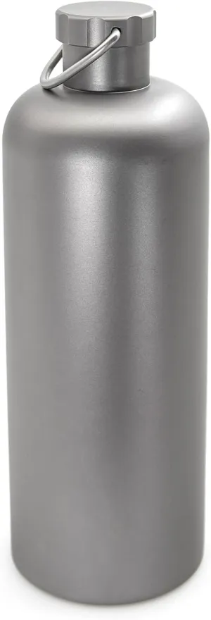 Ti Water Bottle Lightweight Outdoor Camping Metal Water Bottle for Hiking, Backpacking, Survival, Travel (600ml)
