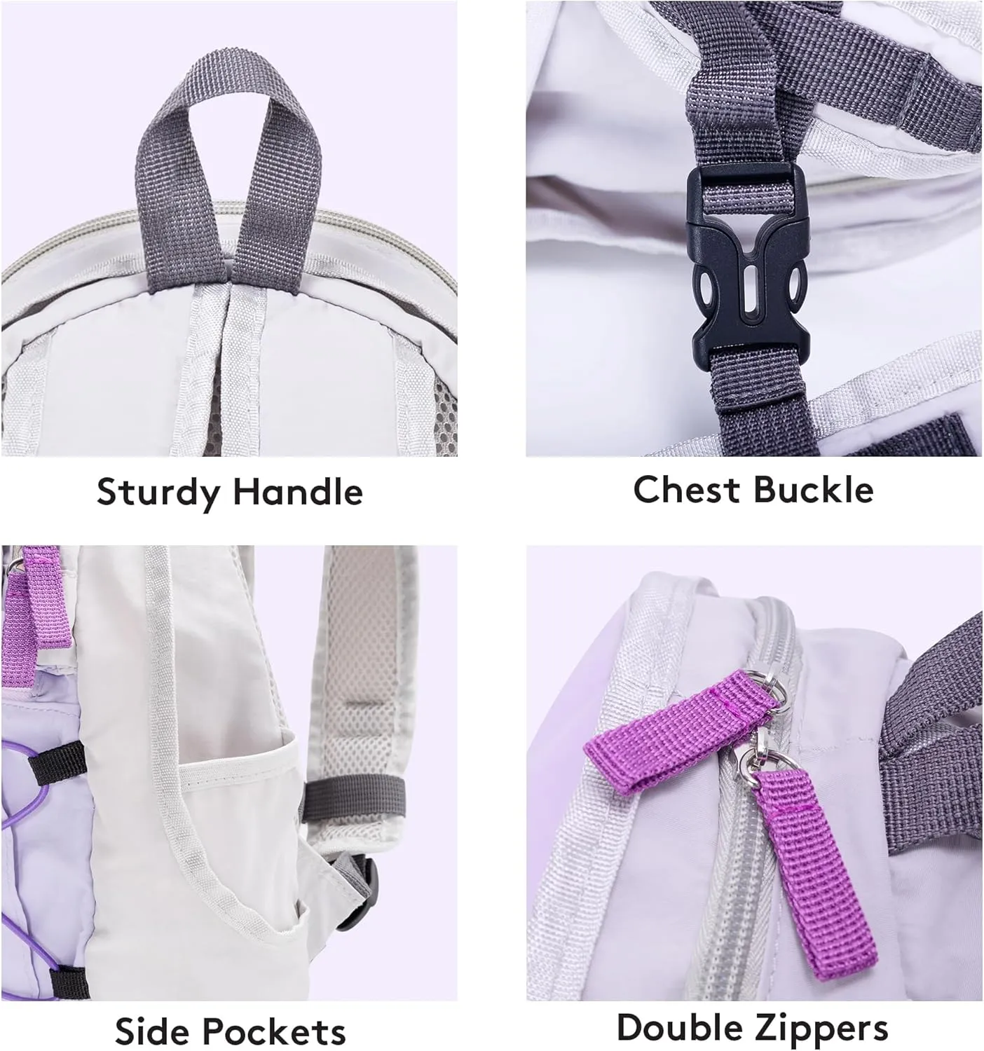 Tilami Mini Backpack for Women and Kids, 12inch Casual Daypack Backpacks for Travel,Purple