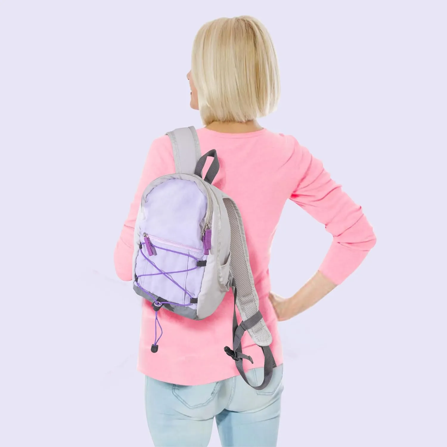 Tilami Mini Backpack for Women and Kids, 12inch Casual Daypack Backpacks for Travel,Purple