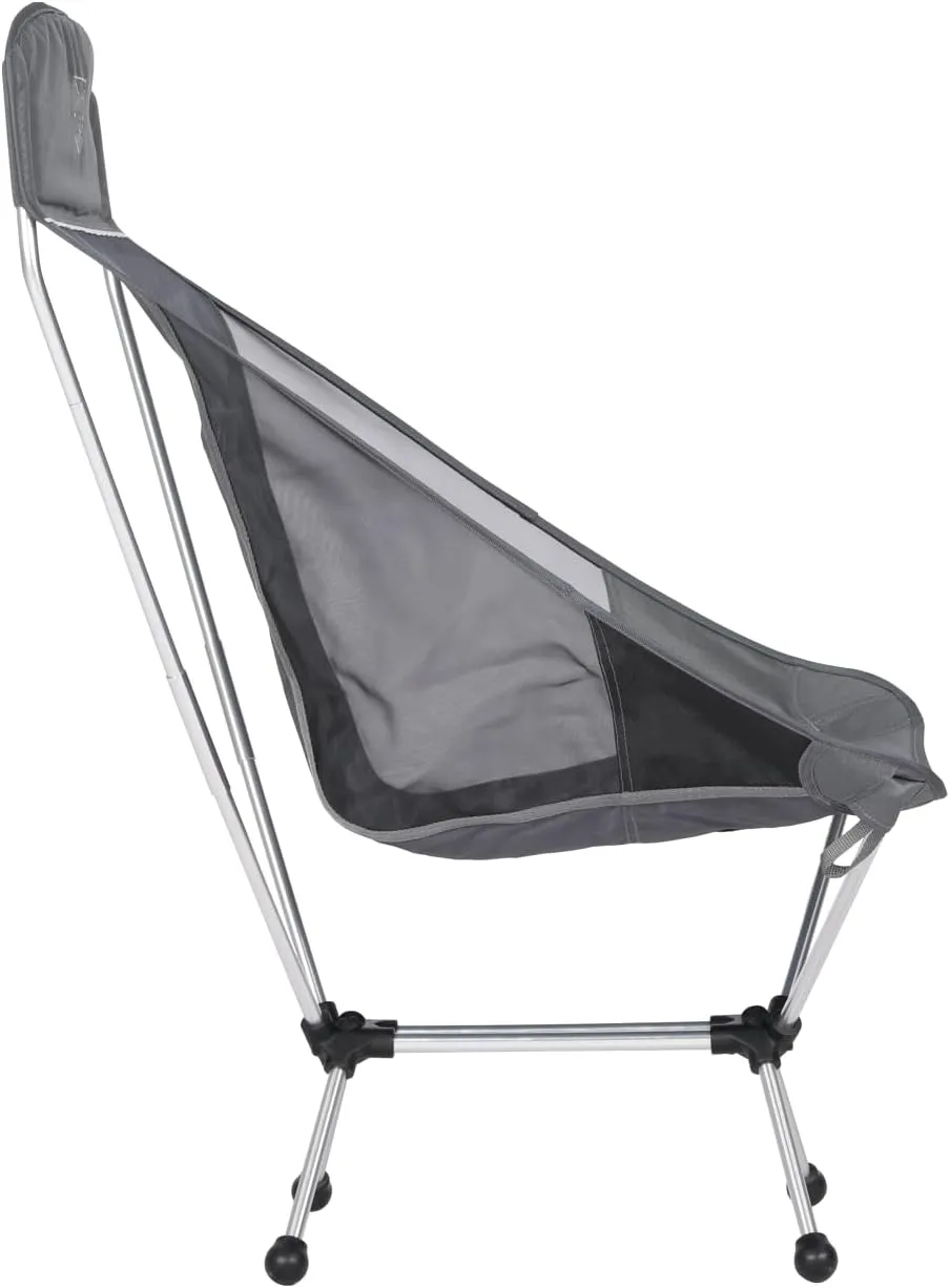Timber Ridge Lightweight Highback Compact Folding Chair - Portable Comfort for Day Hikes, Beach Trips, & Camping, 300 lbs Support