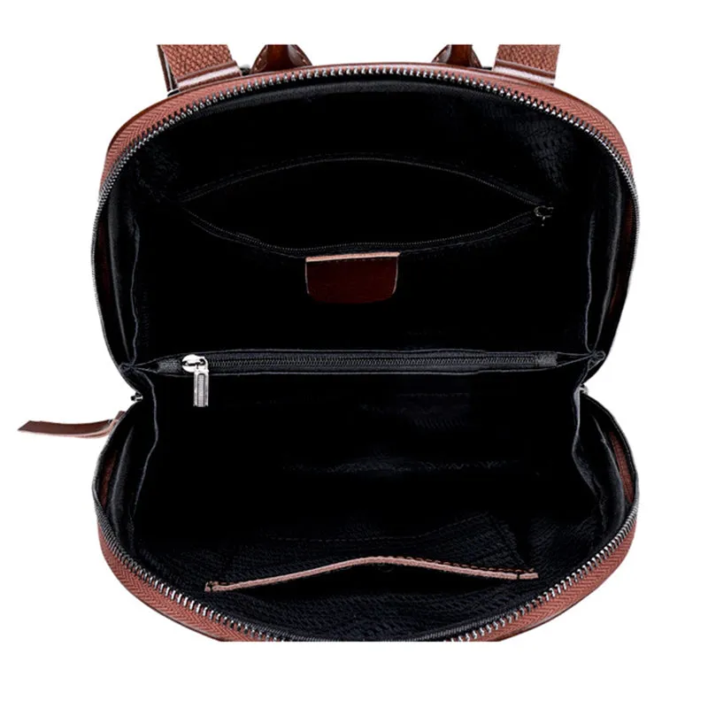 Top Grain Leather Backpacks Women Travel Backpack Natural Cow Leather City Backpacks Stylish Rucksack