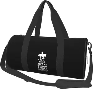 TOROM This Actually Is My First Rodeo Gym Duffel Bag Adult Workout Bag Lightweight Yoga Bag Carryon Gymbag Sport Duffel Bag For Men Women