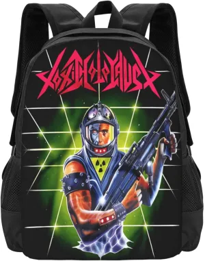 Toxic Music Holocaust Backpack Fashion Laptop Bag Lightweight Work Daypack Hiking Backpacks Outdoor Shoulder Bags