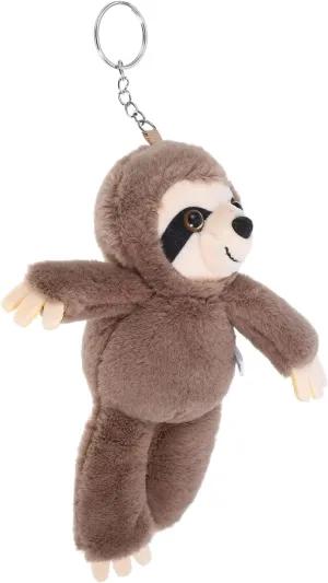 TOYANDONA Plush Sloth Keychain, Stuffed Animal Toy Keyring Soft Kawaii Animal Charm Pendant Decorative Plush Doll Accessory for Bag Purse Backpack Handbag Grey