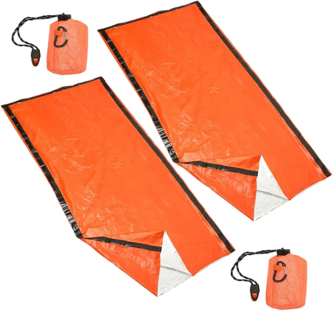 Toyvian 2pcs Bivy Sack Emergency with Drawstring Closure Pe Film for Camping and Hiking Portable Survival Sack for