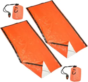 Toyvian 2pcs Bivy Sack Emergency with Drawstring Closure Pe Film for Camping and Hiking Portable Survival Sack for