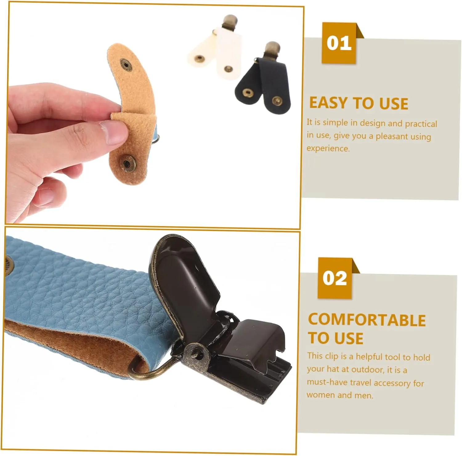 Toyvian Hat Clip Travel Hat Holder for Handbags Back and Luggage Portable Clips for Outdoor Use