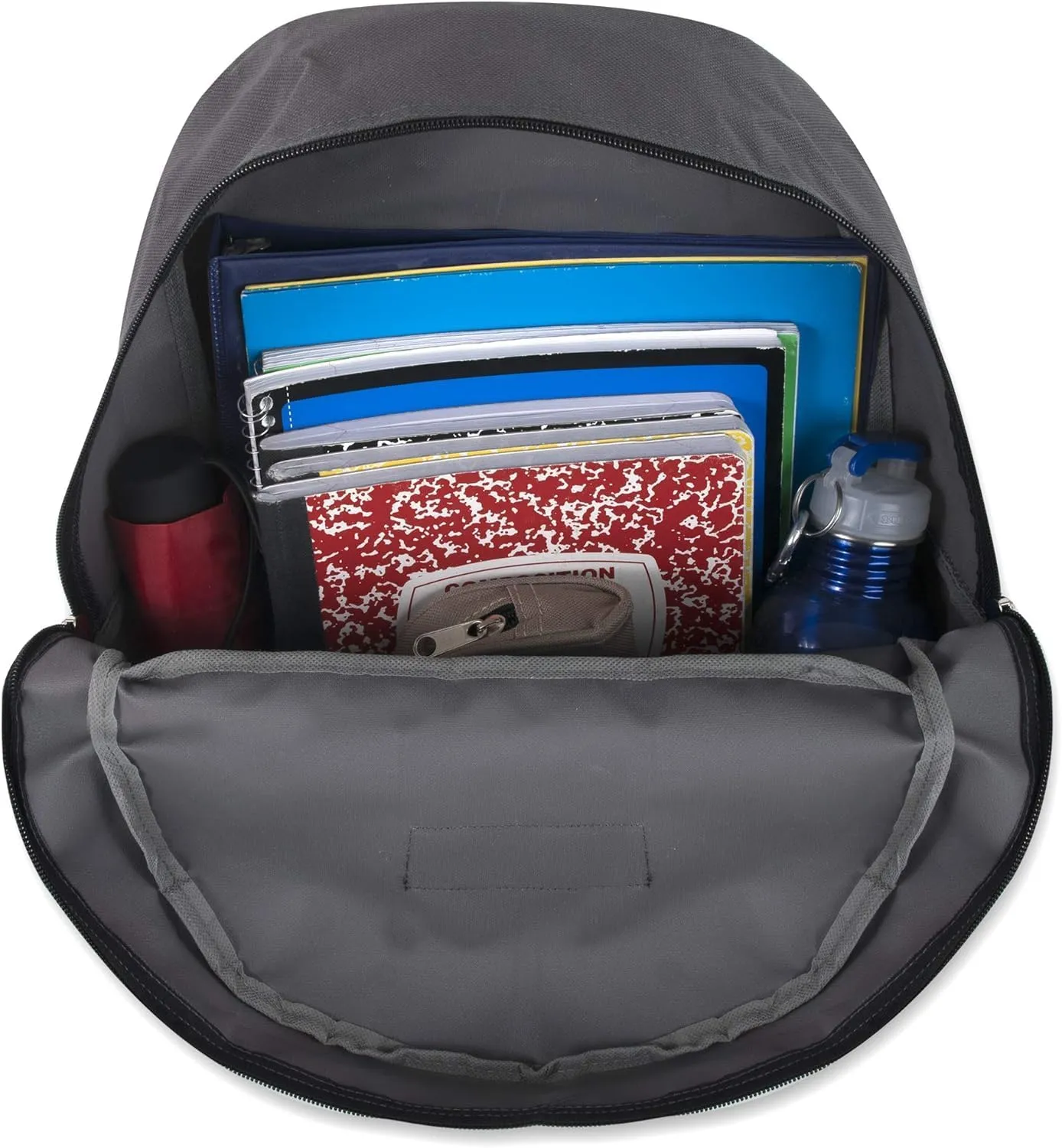 Trail maker 24 Pack- Classic 17 Inch Backpacks in Bulk Wholesale Back Packs for Boys and Girls (Gray)