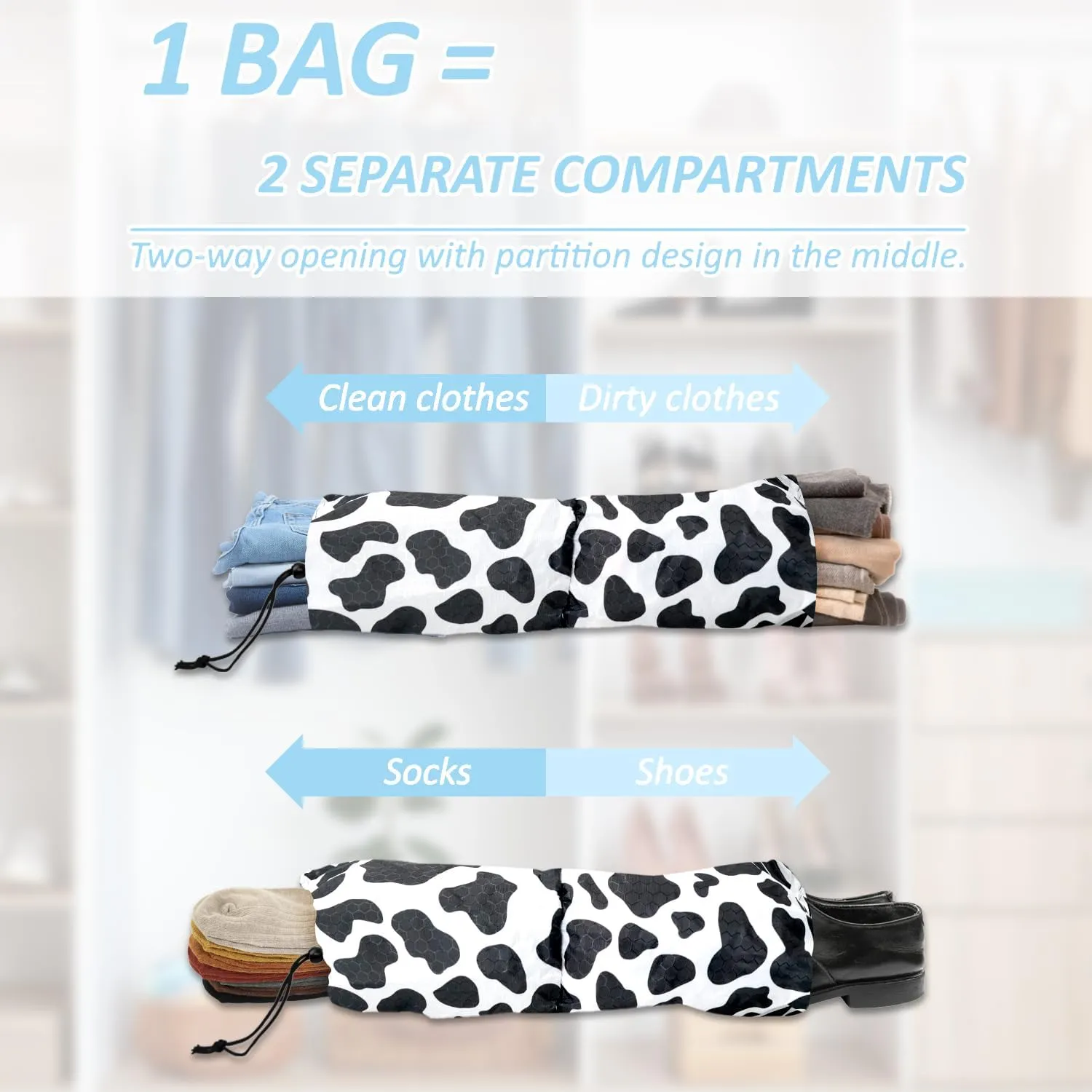 Travel Animal Skin Print Compression Packing Cubes Set - Slim-Fold Packing Organizers -Travel Essential Bag for Clothes Shoes Cosmetics Toiletry 7 Piece