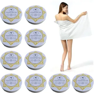 Travel Size Compressed Cotton Bath Towel Tablets Sof Convenient 42x27 inch
