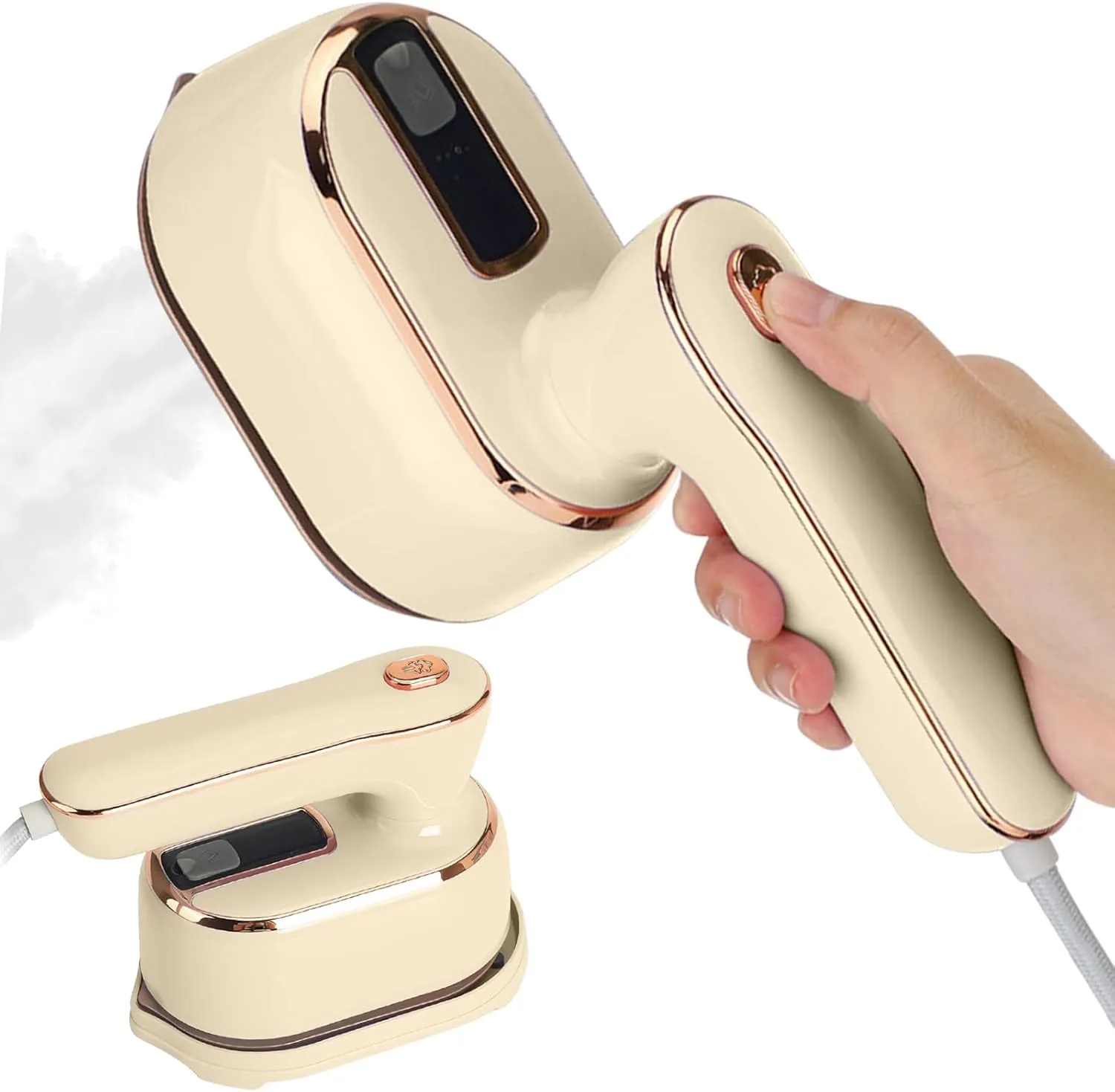 Travel Steamer for Clothes Portable Mini - 1000W Steamer and Iron 2 In 1, Rotary Handheld | 360° Ironing | 10S Preheating | Constant 302°F, Steamers for Clothes Travel Size College Dorm Home Essential