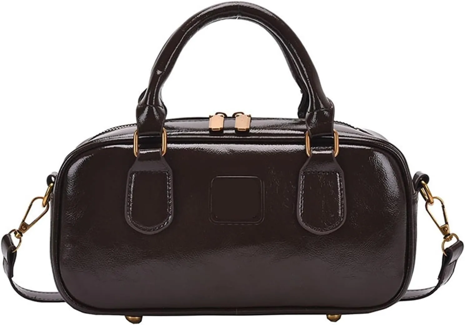 Trendy Bowling Tote Handbags and Purses Women Shoulder Crossbody Bags Vegan Leather Ladies Messenger