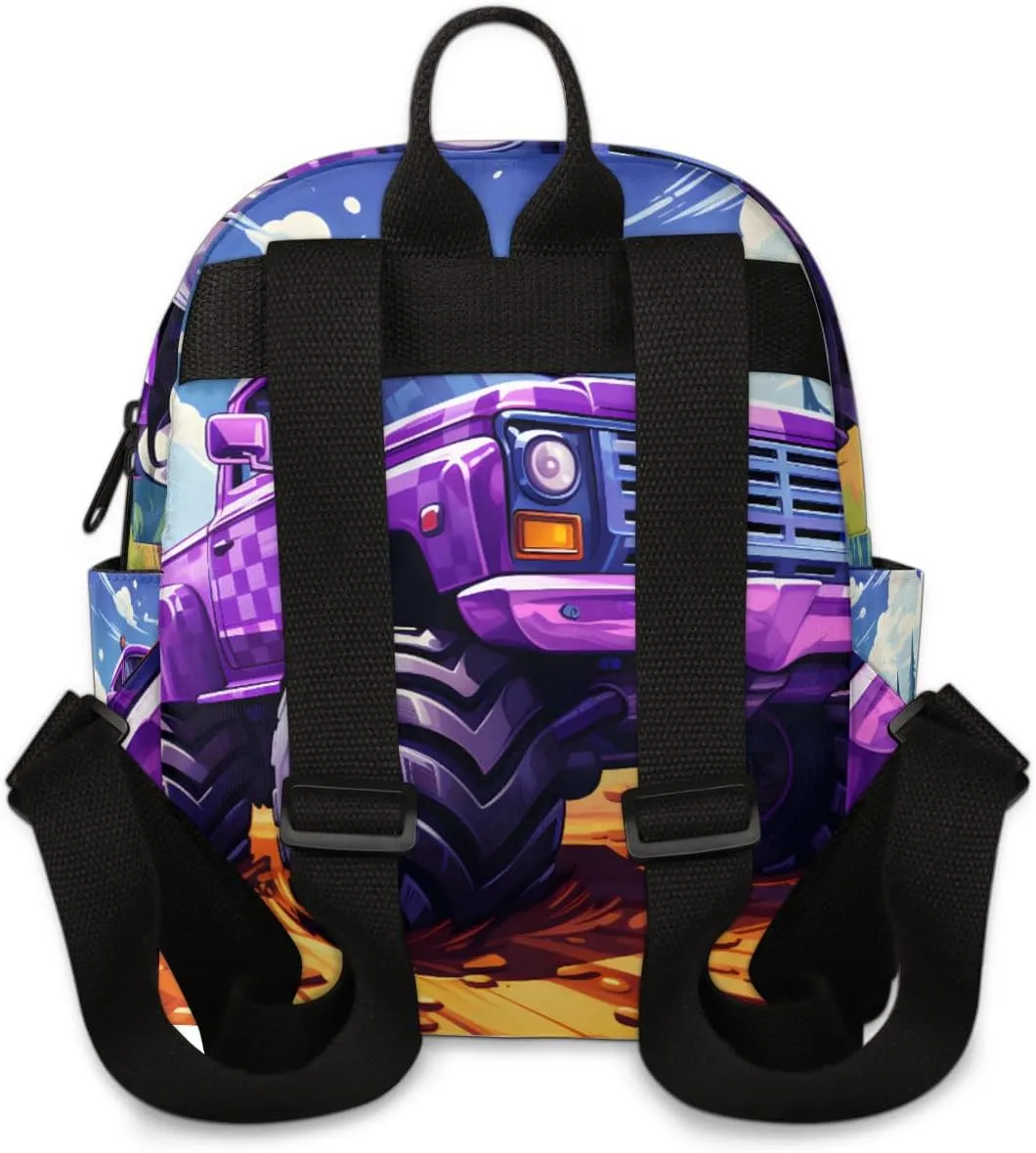 Truck Monster Car Mini Backpack Purse for Women Fashion Lightweight Small Daypack Ladies Travel Handbags Shoulder Bag