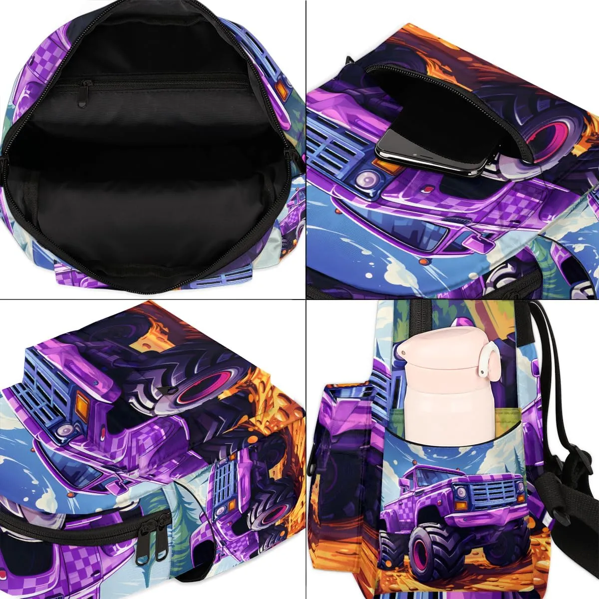 Truck Monster Car Mini Backpack Purse for Women Fashion Lightweight Small Daypack Ladies Travel Handbags Shoulder Bag