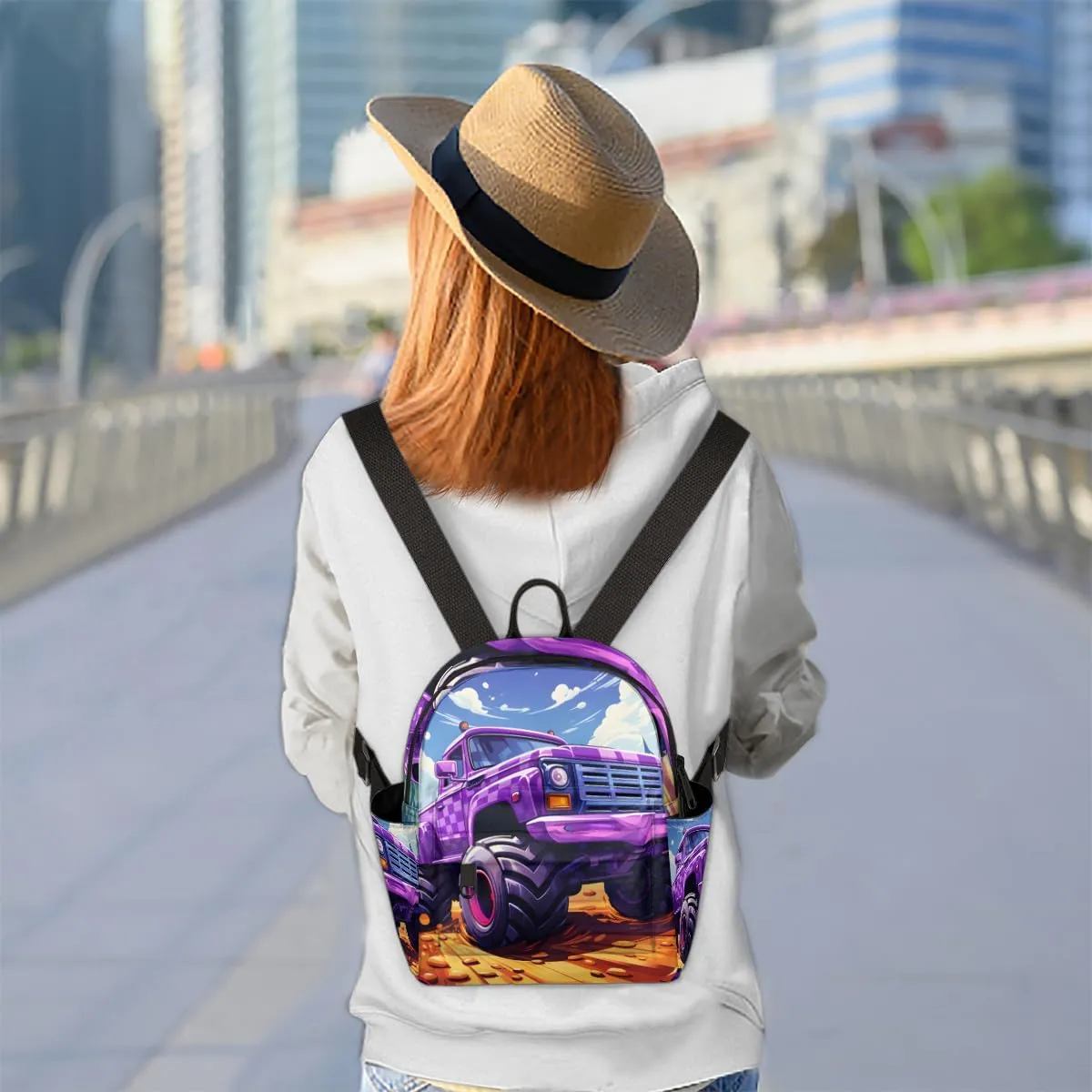 Truck Monster Car Mini Backpack Purse for Women Fashion Lightweight Small Daypack Ladies Travel Handbags Shoulder Bag