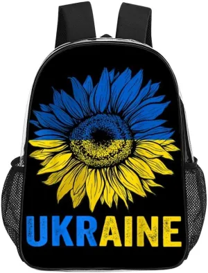 Ukraine Flag Sunflower Clear Backpacks PVC Transparent Laptop Backpack Multipurpose Double Shoulder Bag for Men Women Gifts