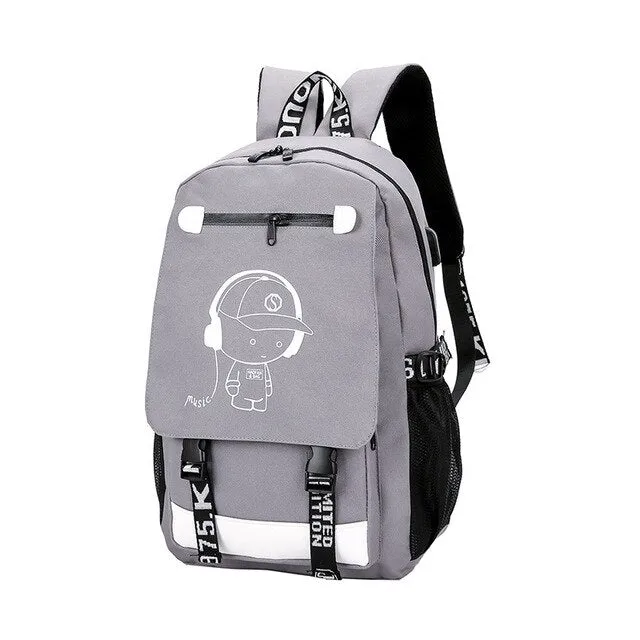 Unisex Animation Backpack (USB Charging/Laptop)