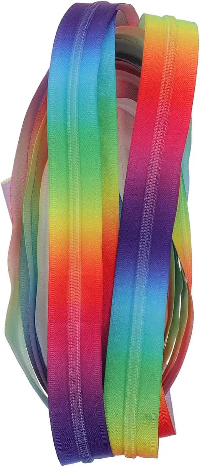 UTHCLO 1Pc Rainbow Nylon Coil Zipper Gradient Zipper for Sewing Crafts Lightweight and Durable for Bags Jackets and Clothing Design Easy to Use for Tailoring Projects
