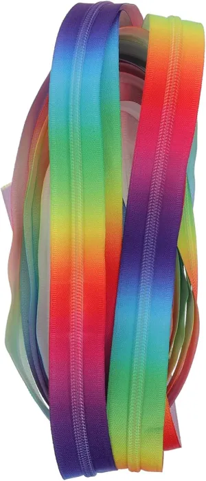 UTHCLO 1Pc Rainbow Nylon Coil Zipper Gradient Zipper for Sewing Crafts Lightweight and Durable for Bags Jackets and Clothing Design Easy to Use for Tailoring Projects