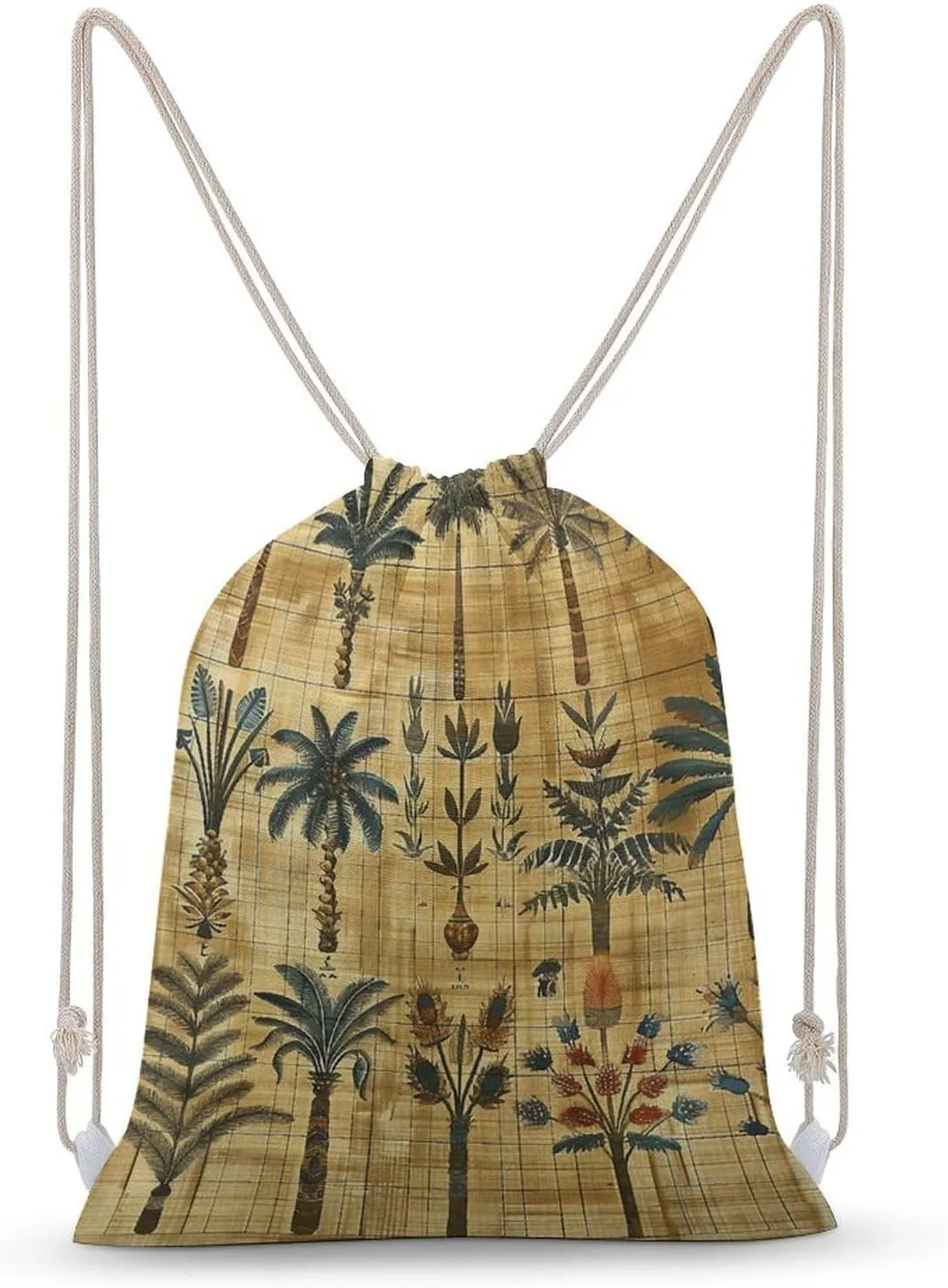 Various Plant Patterns Drawstring Backpack for Women Men Drawstring Bag for Travel Swimming Sports Gym Bag