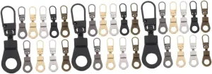 Veemoon 3sets Zipper Repair Kit Luggage Zipper Pulls Replacement Easy to Install Sturdy for Suitcase Handbag Jewelry Making Supplies 10pcs*3