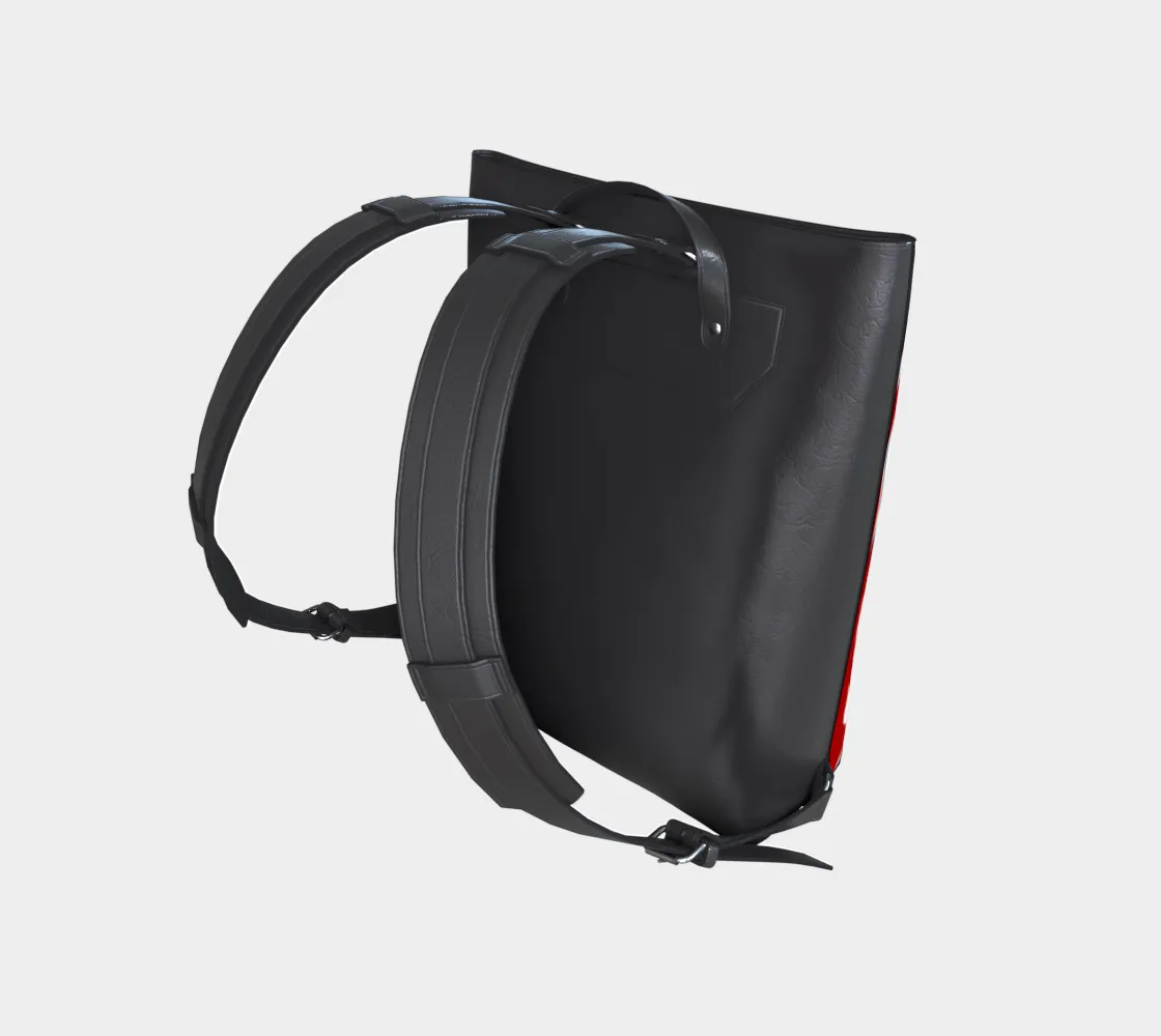 Vegan Leather Backpack - bowl rendition