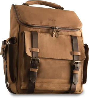 VELEZ Leather Backpack for Men - 15.6 Inch Laptop Bag - Designer Bookbag - Handmade Business Casual Computer Shoulder Bags