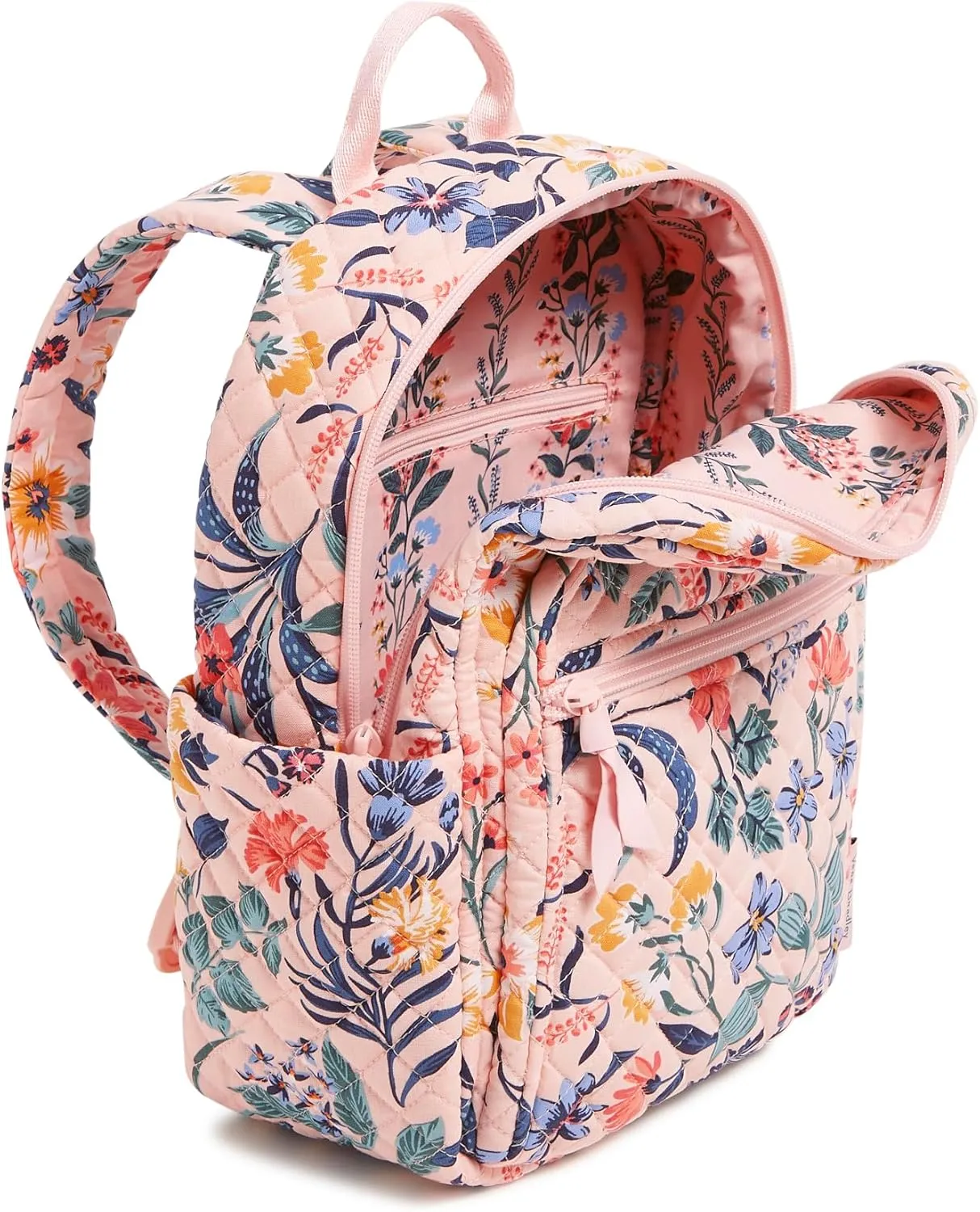 Vera Bradley Cotton Small Backpack, Paradise Coral